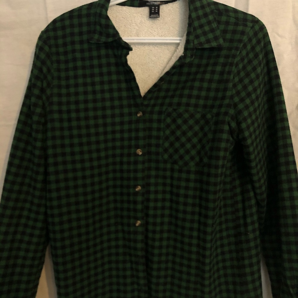 Sherpa Lined Flannel Shirt Jacket